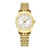 Luxury Women Watches Ladies Fashion Quartz Watch for Women Golden Rostly Steel Armswatches Casual Female Clock XFCS220D