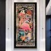 ゴールデンドルのグラフィティフラミンゴ抽象アート印刷物の写真の写真リビングルームの家の装飾ポスター299m