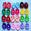 Dog Apparel 100pcs Lot Pet Hair Bows Bows Rubber Bands Petal Flowers with Pearls Grooming Association Product3231