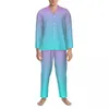 Pyjamas pour hommes Imprimer Pyjamas Hommes Abstrait Girly Rose Confortable Nuit Nuit Printemps 2 Pièces Rétro Oversize Design Costume À La Maison