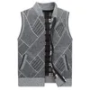 Winter Heren Trui Vesten Dikke Fleece Gebreid Vest Mannelijke Toevallige Trui Vest voor Mannen Mouwloze Heren Kleding 240312