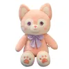 Tecknad karaktär Lingna Belle Doll Kawaii Pink Fox Doll Plus fyllda leksaksbarns julkudde