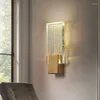 Wall Lamp Small Modern Luxury Crystal Mounted Lighting Brass Led El Reading Beside Art Decor Copper Sconce Headlights