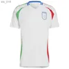 Fans toppar 2024 Italien Soccer Jerseys Jubileum Fotbollskjorta Jorginho Barella Spinazzola Locatelli Top Thiland Women Kids Kits Long Sleeveh240313