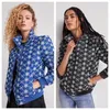 Vestes pour femmes espagnoles printemps et automne 2 couleurs rétro broderie col montant à manches longues veste rembourrée en coton