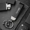 Keychains Lanyards Keychain Carbon Fiber Car Zinc Alloy Keyrings Luxury för Citroen C1 C2 C3 C4 Biltillbehör LDD240312