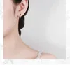 Studörhängen 925 Sterling Silver Mini Diamond Earring for Women aretes de Mujer Orecchini smycken ädelsten kvinnlig