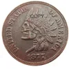 US08 Hobo nichel 1877 Centesimo indiano Penny di fronte al cranio scheletro zombie Copia Moneta Accessori Ciondolo Monete2687