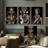 Modern African Tribal Black People Art Affischer and Prints Woman Canvas målningar Väggkonst Bilder för vardagsrum Heminredning CUAD3096