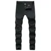 Designer White Mens Jeans rippade nödställda svart Skinny denim hiphop-knappsträcka byxor thekhoi-6 cxg230982 498