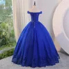 Gloria Summer Blue Quinceanera Dresses Sweet Flower Party Dress Luxury Lace Ball Gown Classic Vestidos For Girls 240227