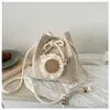Пляжные сумки, тканая сумка, женская летняя тканая сумка из травы, милая сумка-мешок Ins, персонализированная сумка-мессенджер на одно плечо для девочек