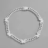 Kibo Gems Iced Out 925 Sterling Silver Round Cut Vvs Moissanite Miami Cuban Link Chain