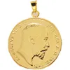 P09COIN PENDANT 1902 EDWARD VII SUVEREIGN LONDYN MINT LUSTER Super Gold Gold JewelryDiameter22mm285b