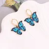 New Multi Color Oil Dropping Butterfly for Women, Fashionable Personalized INS Earrings, Stylish and Trendy Earrings E393