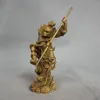 China Myth Bronze Sun Wukong Monkey King Hold Stick Fight Statue245w