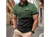 Polo da uomo Polo europea e americana di alta qualità con cerniera e risvolto, maniche corte, traspirante, che assorbe il sudore