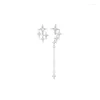 Boucles d'oreilles Todorova asymétrique étoile brillante pour femmes fille doux romantique gland oreille chaîne Simple coréen accessoires