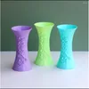 Vases Nordic Minimalist Style Solid Color Plastic Vase Flower Pot Decoration Family Desk Plant Wedding Dining Table