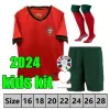 كأس اليورو 24 25 رونالدو لكرة القدم قمصان Joao Felix البرتغالية قمصان روبن Neves Diogo Portugieser Portugal Football Shirt Cr7 Men Kids