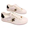 Luxury Designer Little Bee White Shoes Mens Board Top Cowhide High Edition Leather Casual Trainers 5oez