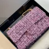 Autumn Tweed Fashion Classic podwójne torby klapy Matelasse Cross Body Ramię słynne luksusowe klasyczne designerskie pikowana torebka torebka