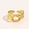 Anel de designer de luxo 18k banhado a ouro para mulheres e homens anel carta designer anéis estilo elegante anel de moda anéis de festa de casamento presente jóias