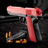 Arma brinquedos arma brinquedos sorte m1911 brinquedo arma automática para conchas de projéteis macios g18 arma windgun crianças tiro arma menino 2400308