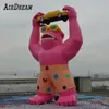 8mh (26 Fuß) mit Gebläse Großhandel aufblasbare Gorilla Custom Riesige Pink Gorillas Kingkong Ballon für Autowerbung