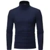 Mense Casual Solid Color Half Turtle Neck Long Sleeve Tshirt Perfekt för fritids- eller atletiska aktiviteter 240305