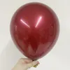 104st dubbla fyllda vinröd vinröda ballonger Garland Kit Valentine Balloon Arch Valentines Day Wedding Decor 240226