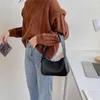 HBP Non-Brand Japanische Damen-Handtasche im neuen Modedesign, einfache einfarbige Umhängetasche, PU, rechteckig, Temperament, Achselhöhle