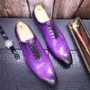 Chaussures décontractées A125 faites à la main en cuir véritable pour hommes, chaussures Oxford assorties avec tout