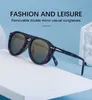 Vintage retro luftfartsdesigner stil magnetisk klipp på UV400 unisex nyanser solglasögon solglasögon för kvinnor män