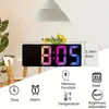 Andere Uhren Zubehör Neueste Digitaluhr LED Wecker Schlafzimmer Elektronische Desktop-Uhr mit Temperaturanzeige Einstellbare Helligkeit 12/24 StundenL2403