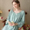 Sukienki swobodne wiosna i jesienne długie bawełniane piżamie rękawy damskie cienkie luźne rozmiar wyposażenia domu
