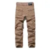 Men's Pants Cargo Mens Military Tactical Washed Trousers Male Loose Cotton Multi-pocket Pant Man Fashion Khaki Black Army