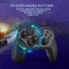 Gamecontrollers Joysticks Draadloze controller Dubbele vibratie Bluetooth-gamepad met programmeerbare turbofunctie voor PS4-console Android IOS PC-joystick L24312