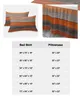 Bed Skirt Vintage Farm Barn Wood Grain Orange Elastic Fitted Bedspread With Pillowcases Mattress Cover Bedding Set Sheet