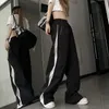 QWeek Y2K Sweatpant Korean Streetwear Techwear Parachute Cargo Pants Harajuku Track Training szerokie spodnie nogi 240304