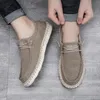 Men Plus Size Casual Denim Canvas Shoes Flat Vulcanize Shoes Fashion British Designer Breathable Light Men Sneakers Loafers 240228