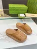 2023 Designer Slippers Sandalen Platte Zomer Luxe Slippers Voor Mannen Vrouwen Rubber Lederen Loafers Dames Mode Verhoogde Sliders Slijtage Sandaal 35-45