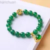 Bracelet 8mm Naturel Jade Lapin Bracelet Femmes Doux Romantique Vert Agate Élastique Fil Perlé Bracelets D'affaires De Mariage Bijoux ldd240312