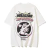 Hellstar2024 New Man Shirt Trendy Herrkvinnors överdimensionerade löst montering med tryckta bokstäver och korta ärm-t-shirts för tonåringar tee