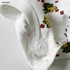 Luksusowe nowonarodzone kombinezony Dinozaura Wzór nadruk maluchowe ubrania rozmiar 59-90 designerski garnitur dla niemowląt bawełniany bawełniany bawół