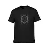 Herrpolos geometriska mönster t-shirt anime svarta koreanska mode tunga vikter män