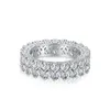 Anéis de cluster Karloch S925 Sterling Silver Heart Shaped Zircon Anel Doce Legal Pequena Dupla Camada Diamante Luz Luxo Colorido Espumante