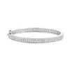 Echter 2mm Moissanit Diamant Armreif 100% echtes 925 Sterling Silber Party Hochzeit Armreifen Armbänder für Frauen Männer Schmuck