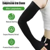 Skyddande ärmar 1pcs Medical Compression Arm Sleeve Stretch Breattable Cool Non-Slip utomhus Anti-UV Sunscreen Sports Protective Gear for Men L240312