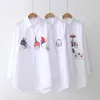 Women's Blouses Fashionable And Comfortable Blusa Mujer For Spring Summer With Trendy Embroidery Button Front